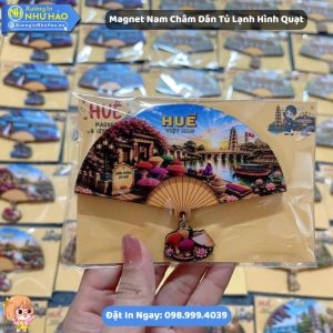 Magnet Nam Châm Dán Tủ Lạnh Hình Quạt In Địa Danh Nổi Tiếng Việt Nam
