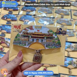 Magnet Nam Châm Dán Tủ Lạnh Hình Quạt In Địa Danh Nổi Tiếng Việt Nam