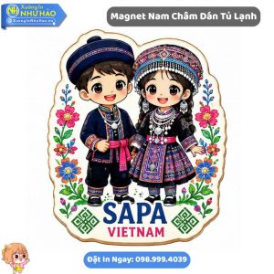 Đặt Magnet Quà Lưu Niệm Du Lịch Sapa Theo Yêu Cầu - Mẫu Magnet Dán Tủ Lạnh Bằng Gỗ 2 lớp