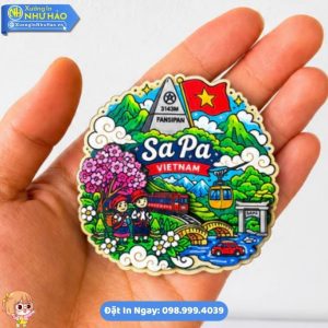 Đặt Magnet Quà Lưu Niệm Du Lịch Sapa Theo Yêu Cầu - Mẫu Magnet Dán Tủ Lạnh Bằng Gỗ 2 lớp