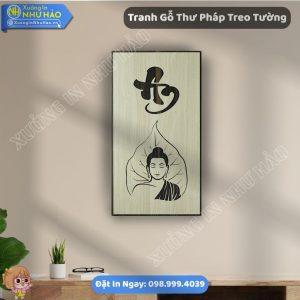 Đặt Mua Tranh Gỗ Thư Pháp Treo Tường Theo Yêu Cầu Kết Hợp Tranh Gỗ Decor Sang Trọng