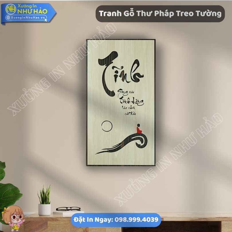Tranh Go Thu Phap Treo Tuong 7 Đặt Mua Tranh Gỗ Thư Pháp Treo Tường Theo Yêu Cầu Kết Hợp Tranh Gỗ Decor Sang Trọng