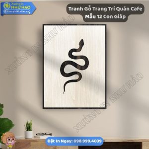 Xưởng Chế Tác Tranh Gỗ Trang Trí Quán Cafe Mẫu 12 Con Giáp Theo Yêu Cầu Uy - Phối Hợp Tranh Gỗ Decor Đẹp