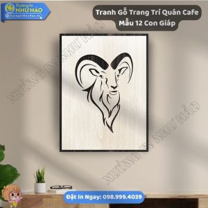 Xưởng Chế Tác Tranh Gỗ Trang Trí Quán Cafe Mẫu 12 Con Giáp Theo Yêu Cầu Uy - Phối Hợp Tranh Gỗ Decor Đẹp