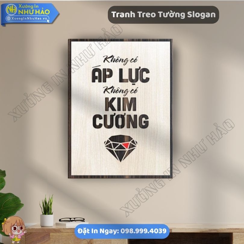 Tranh Treo Tuong Slogan 10 Tranh Gỗ Decor Treo Tường Cao Cấp Thúc Đẩy Năng Suất Làm Việc Tại Xưởng In Như Hảo