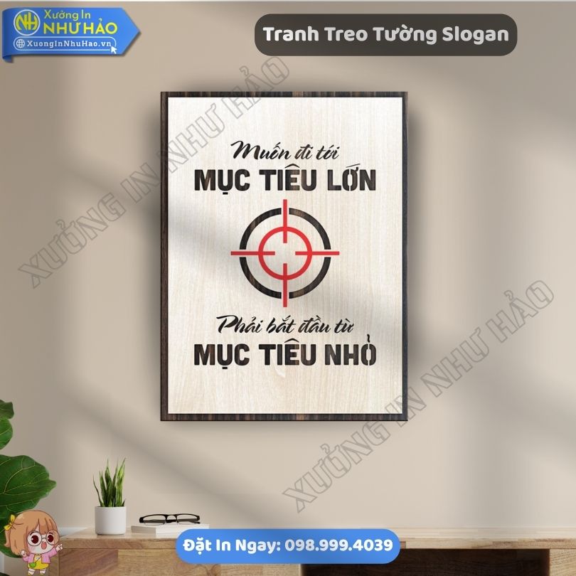 Tranh Treo Tuong Slogan 11 Tranh Gỗ Decor Treo Tường Cao Cấp Thúc Đẩy Năng Suất Làm Việc Tại Xưởng In Như Hảo
