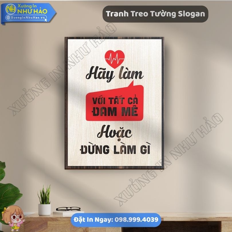 Tranh Treo Tuong Slogan 14 Tranh Gỗ Động Lực Trang Trí Văn Phòng Đẹp Giá Tốt Tại Xưởng Như Hảo - Tranh Slogan Treo Tường Gỗ MDF Chống Ẩm