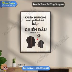 Tranh Gỗ Động Lực Trang Trí Văn Phòng Đẹp Giá Tốt Tại Xưởng Như Hảo - Tranh Slogan Treo Tường Gỗ MDF Chống Ẩm