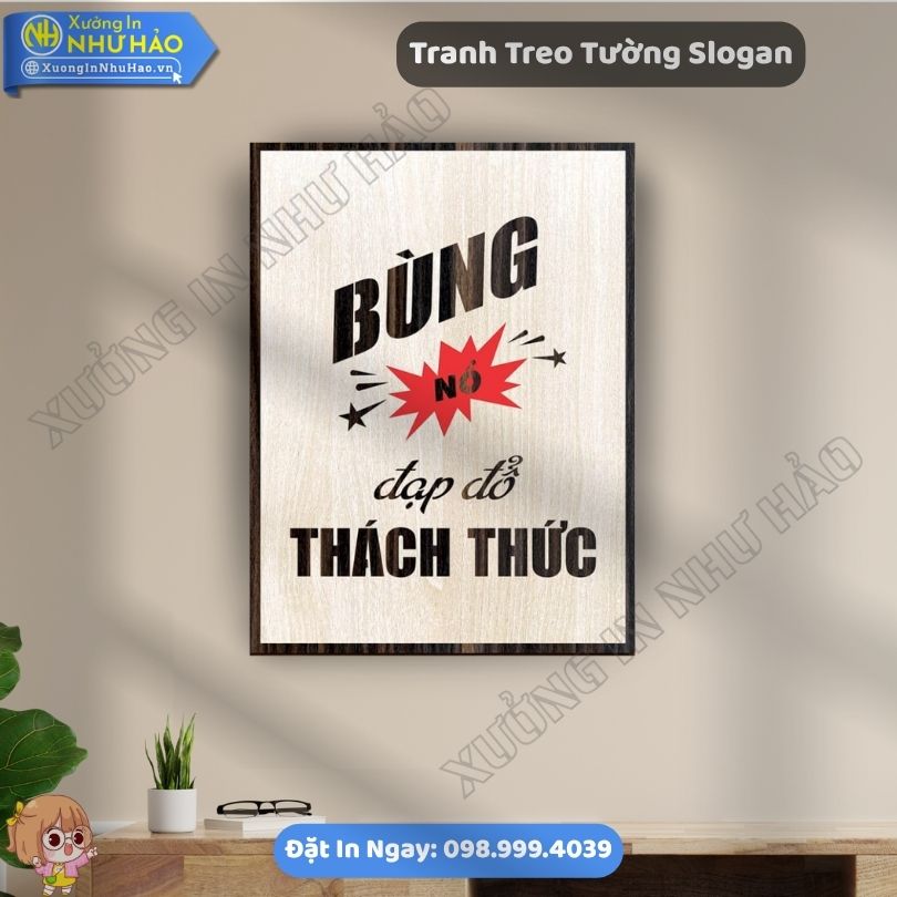 Tranh Treo Tuong Slogan 18 Tranh Gỗ Động Lực Trang Trí Văn Phòng Đẹp Giá Tốt Tại Xưởng Như Hảo - Tranh Slogan Treo Tường Gỗ MDF Chống Ẩm
