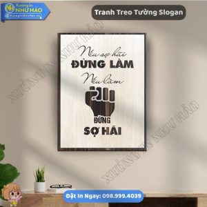 Tranh Gỗ Động Lực Trang Trí Văn Phòng Đẹp Giá Tốt Tại Xưởng Như Hảo - Tranh Slogan Treo Tường Gỗ MDF Chống Ẩm