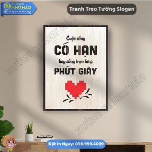 Tranh Chữ Slogan Treo Văn Phòng Theo Yêu Cầu Thúc Đẩy Hiệu Suất Làm Việc