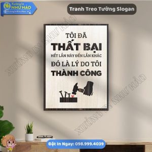 Tranh Chữ Slogan Treo Văn Phòng Theo Yêu Cầu Thúc Đẩy Hiệu Suất Làm Việc