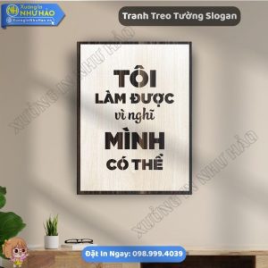 Tranh Chữ Slogan Treo Văn Phòng Theo Yêu Cầu Thúc Đẩy Hiệu Suất Làm Việc
