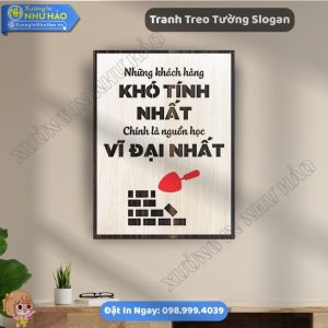 Tranh Chữ Slogan Treo Văn Phòng Theo Yêu Cầu Thúc Đẩy Hiệu Suất Làm Việc