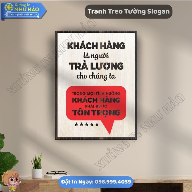 Tranh Treo Tuong Slogan 41 Tranh Khẩu Hiệu Văn Phòng Thiết Kế Theo Yêu Cầu Chất Liệu Gỗ 2 lớp Cao Cấp Sang Trọng