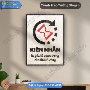 Tranh Khẩu Hiệu Văn Phòng Thiết Kế Theo Yêu Cầu Chất Liệu Gỗ 2 lớp Cao Cấp Sang Trọng