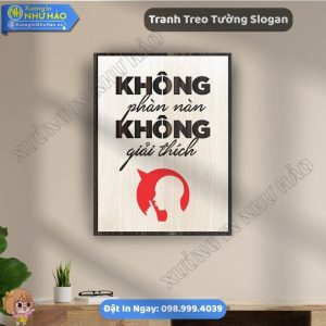 Tranh Khẩu Hiệu Văn Phòng Thiết Kế Theo Yêu Cầu Chất Liệu Gỗ 2 lớp Cao Cấp Sang Trọng