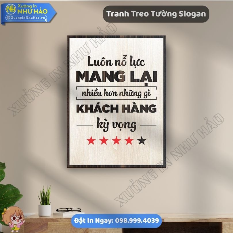 Tranh Treo Tuong Slogan 45 Tranh Khẩu Hiệu Văn Phòng Thiết Kế Theo Yêu Cầu Chất Liệu Gỗ 2 lớp Cao Cấp Sang Trọng