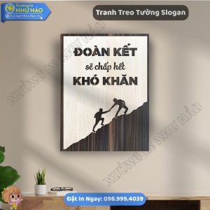 Tranh Khẩu Hiệu Văn Phòng Thiết Kế Theo Yêu Cầu Chất Liệu Gỗ 2 lớp Cao Cấp Sang Trọng