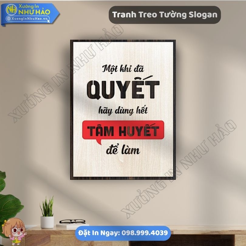 Tranh Treo Tuong Slogan 74 Xưởng Thiết Kế Tranh Truyền Động Lực Và Tranh Gỗ Động Lực Theo Yêu Cầu
