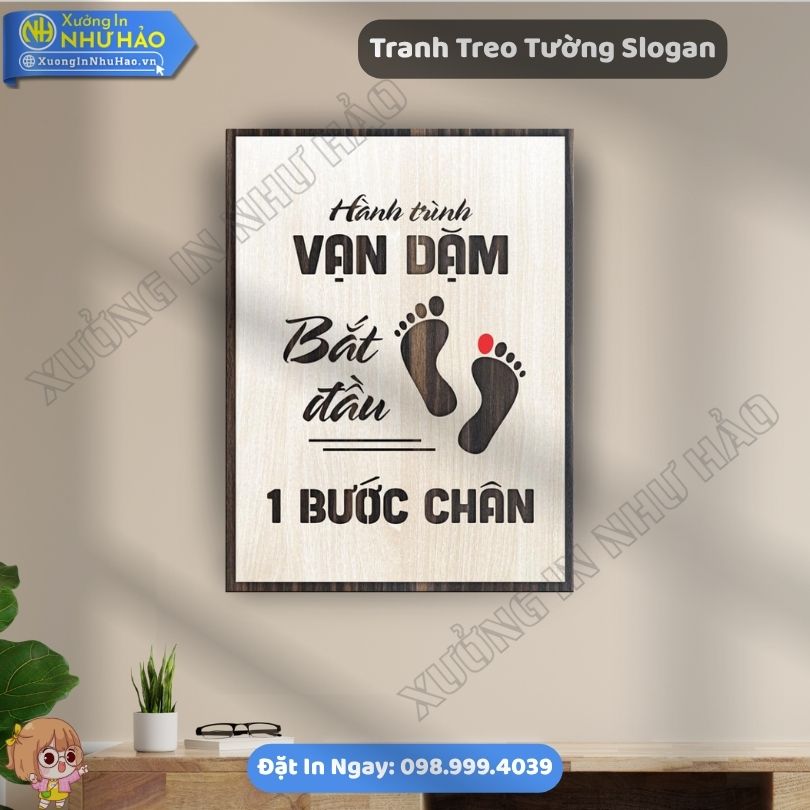 Tranh Treo Tuong Slogan 9 Tranh Gỗ Decor Treo Tường Cao Cấp Thúc Đẩy Năng Suất Làm Việc Tại Xưởng In Như Hảo