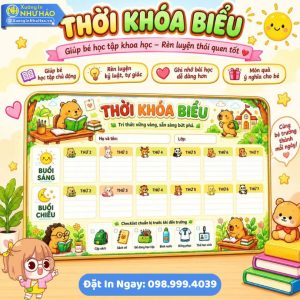 Làm Bảng Thời Khóa Biểu Để Bàn Tráng Gương (Cán Bóng) Theo Thiết Kế Riêng - Bề Mặt Tráng Gương Sáng Bóng