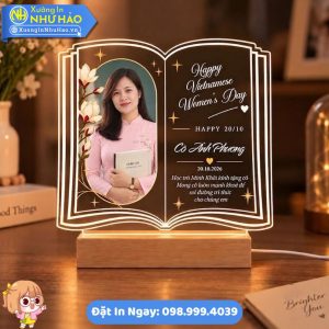 Quà Tặng 20/10 - Đèn Ngủ In Hình Thiết Kế Theo Yêu Cầu - Bền Đẹp Ánh Sáng Ấm Áp Giá Tận Xưởng