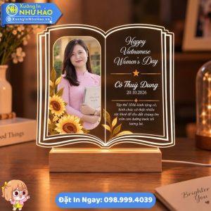 Quà Tặng 20/10 - Đèn Ngủ In Hình Thiết Kế Theo Yêu Cầu - Bền Đẹp Ánh Sáng Ấm Áp Giá Tận Xưởng