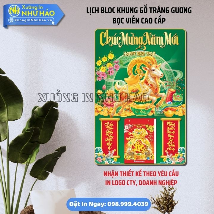Lich Bloc Khung go trang guong boc vien Cao Cap 17 In Lịch Treo Tường Tráng Gương Theo Yêu Cầu Đẹp Sang Trọng Bền Đẹp Giá Tốt Tại Xưởng Như Hảo