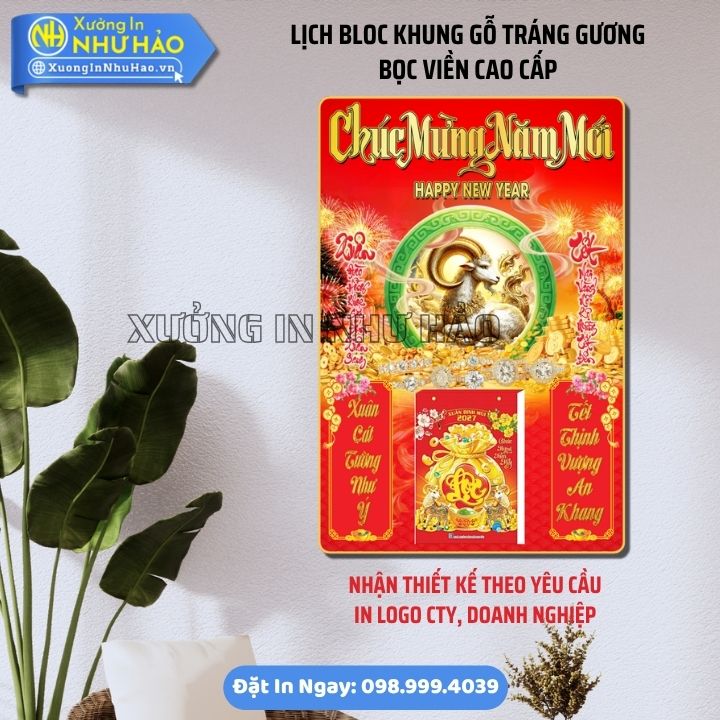 Lich Bloc Khung go trang guong boc vien Cao Cap 18 In Lịch Treo Tường Tráng Gương Theo Yêu Cầu Đẹp Sang Trọng Bền Đẹp Giá Tốt Tại Xưởng Như Hảo