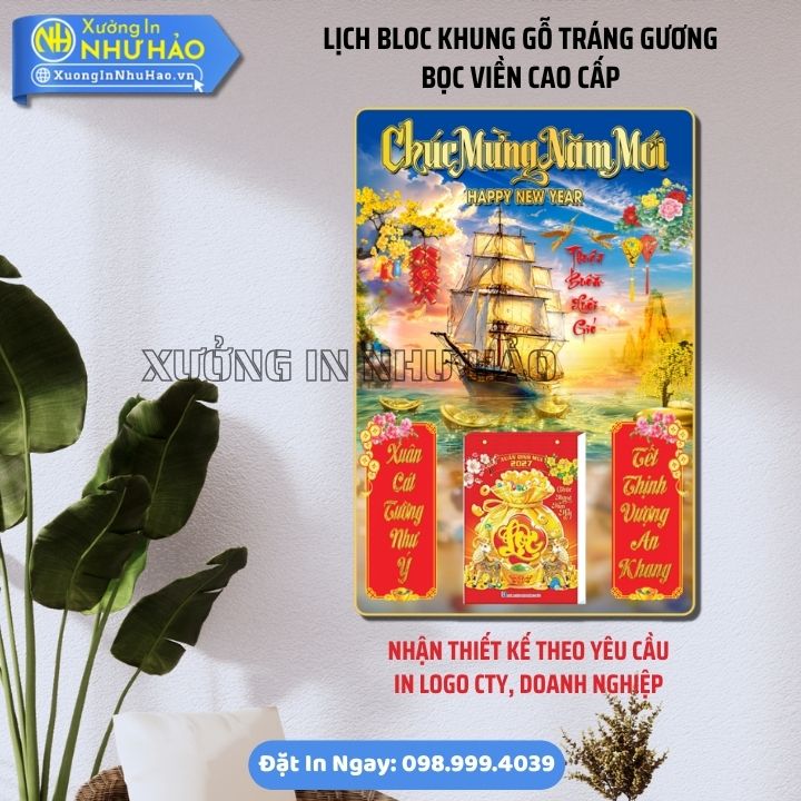 Lich Bloc Khung go trang guong boc vien Cao Cap 19 In Lịch Treo Tường Tráng Gương Theo Yêu Cầu Đẹp Sang Trọng Bền Đẹp Giá Tốt Tại Xưởng Như Hảo