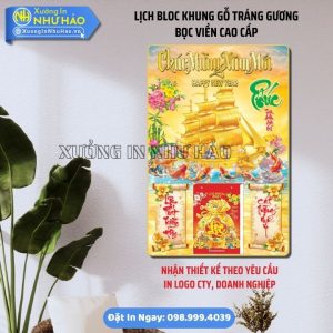 In Lịch Treo Tường Tráng Gương Theo Yêu Cầu Đẹp Sang Trọng Bền Đẹp Giá Tốt Tại Xưởng Như Hảo