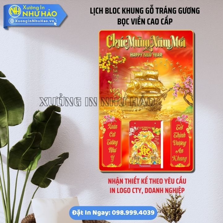 Lich Bloc Khung go trang guong boc vien Cao Cap 21 In Lịch Treo Tường Tráng Gương Theo Yêu Cầu Đẹp Sang Trọng Bền Đẹp Giá Tốt Tại Xưởng Như Hảo