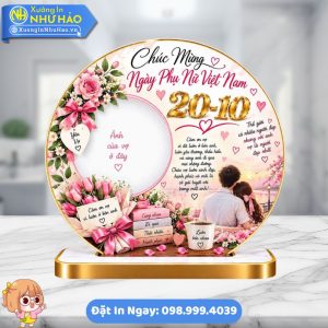 Quà Tặng 20/10 và 20/11 - Tranh Tráng Gương Tròn Kèm Đế Bọc Viền Cao Cấp Theo Yêu Cầu Xưởng In Như Hảo Sang Trọng Bền Đẹp