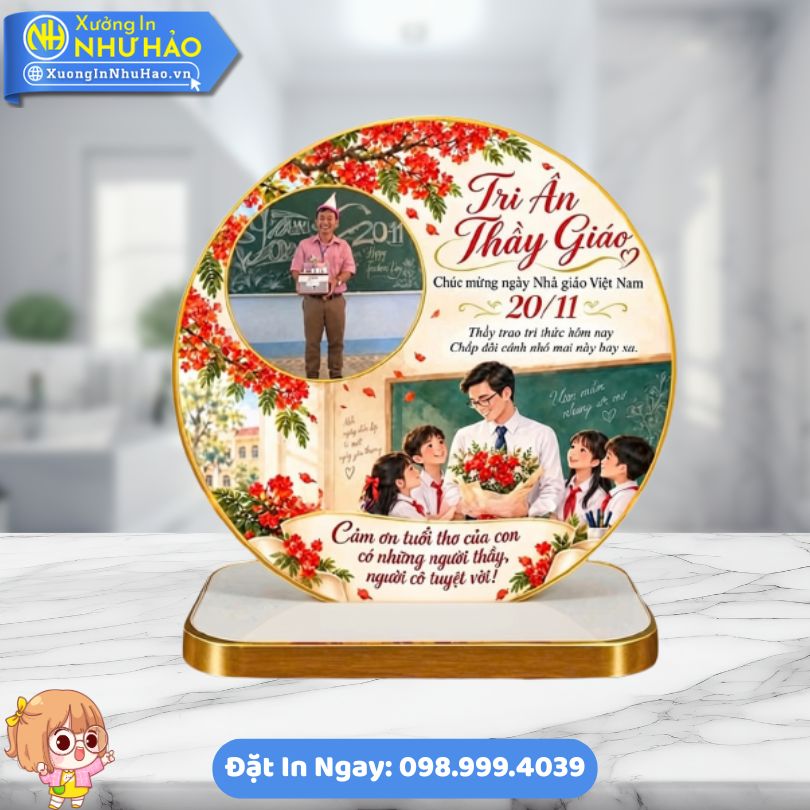 Tranh Trang Guong Tron Kem De Boc Vien Cao Cap 6 Quà Tặng 20/10 và 20/11 - Tranh Tráng Gương Tròn Kèm Đế Bọc Viền Cao Cấp Theo Yêu Cầu Xưởng In Như Hảo Sang Trọng Bền Đẹp