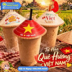 Tag Nón Lá Mini Decor Ly Trà Sữa - In Logo Theo Yêu Cầu Giá Sỉ Tận Xưởng